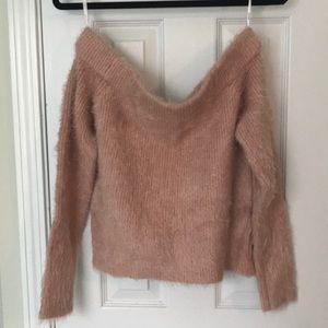 NWT Mink Pink florentine off the shoulder sweater